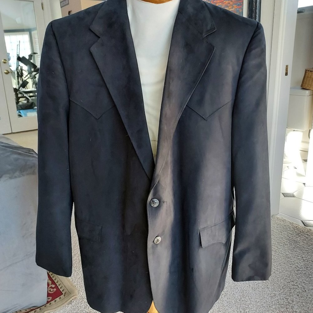 Men's Western Style Suede Sport Coat 50R